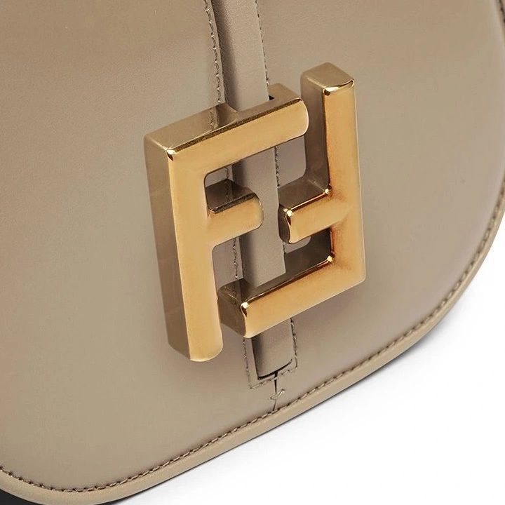 Vintage HOT Bag Leather Mini Grey Calf In Fendi C'mon 0824
